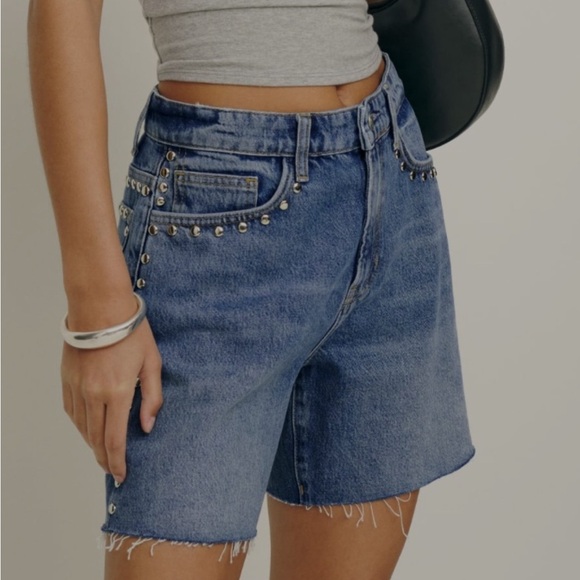 Reformation Pants - Studded Blue long shorts ref